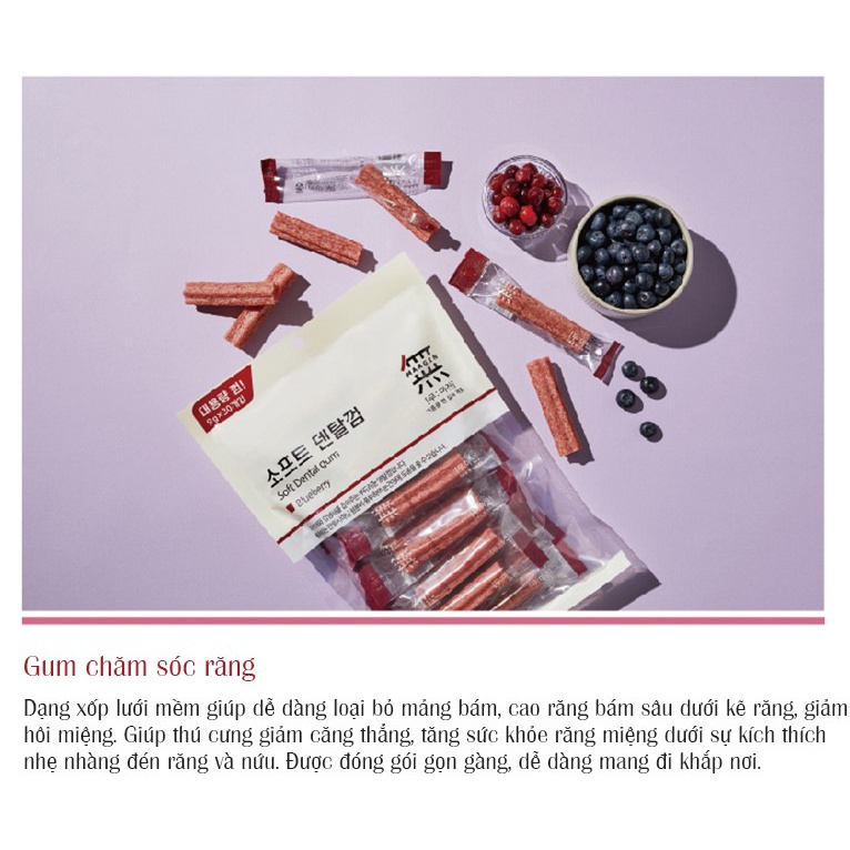 [DINH DƯỠNG CAO CHO CHÓ] Gum chuối, Gum tảo biên, Gum việt quất cho chó BOWWOW 270g - Snack cho chó - Ăn vặt cho chó