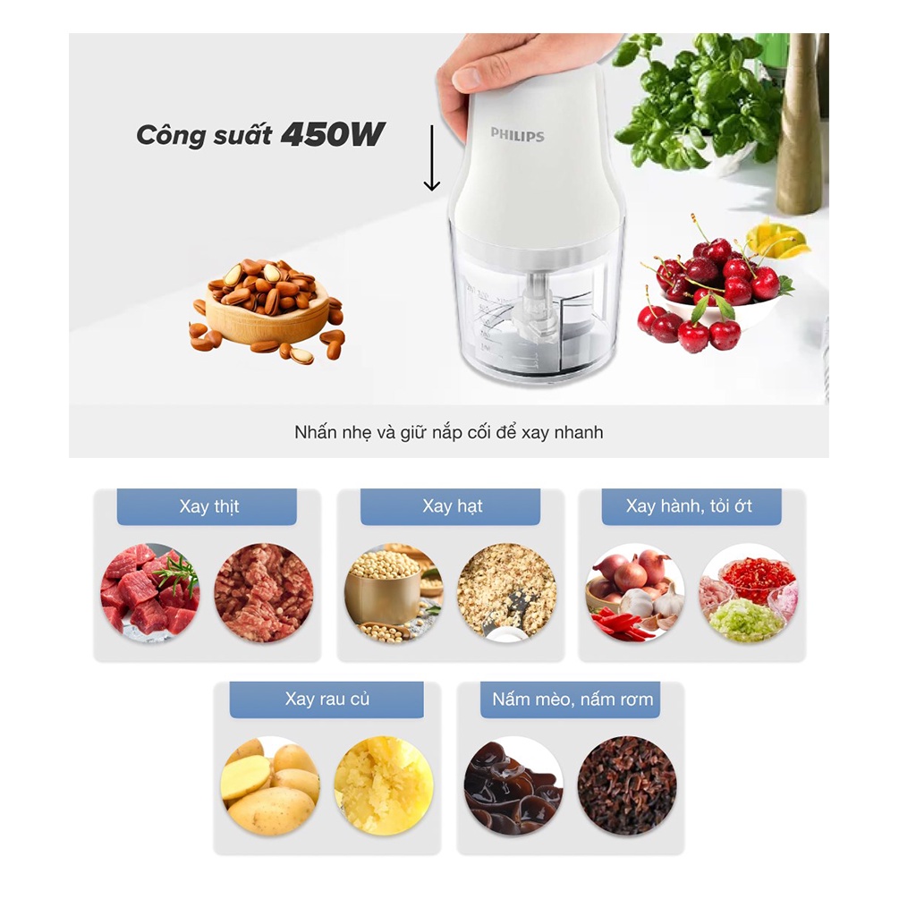 Máy xay đa năng Philips HR2221 và Philips HR1393 phân phối chính hãng bảo hành 2 năm