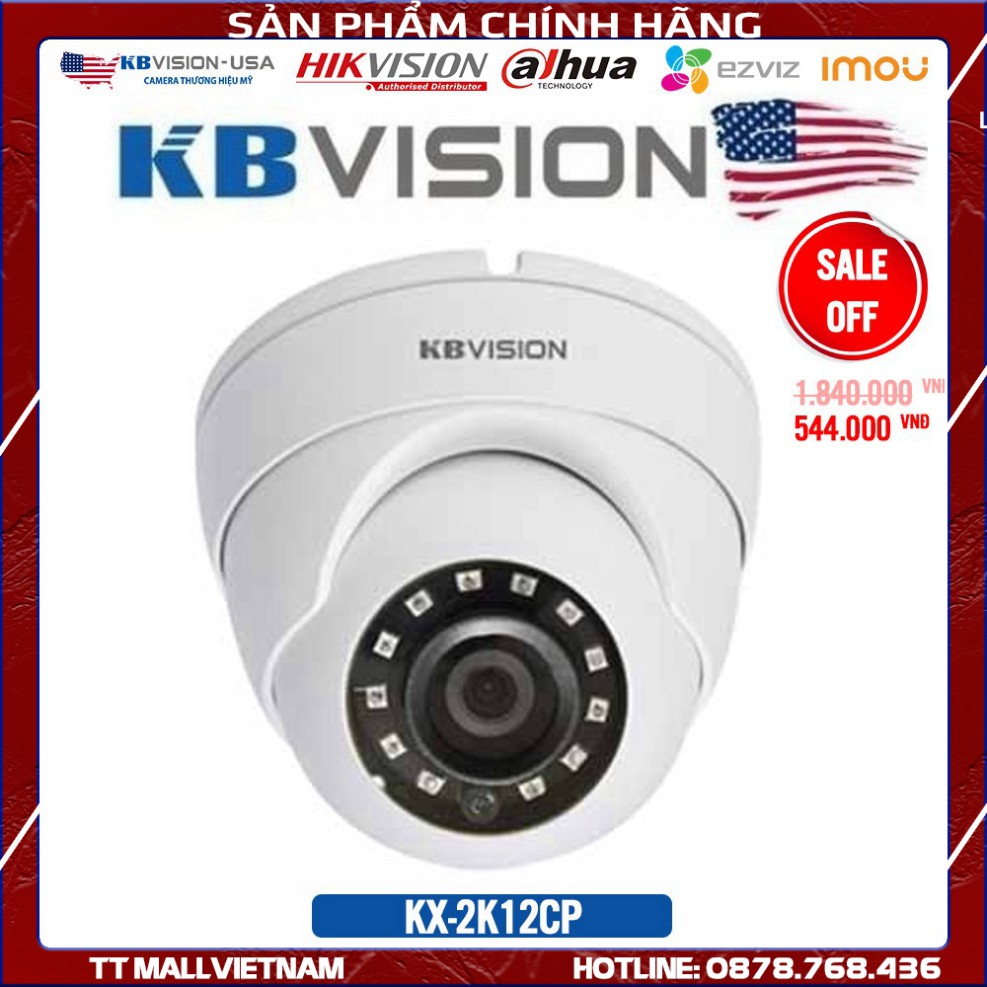 {Giá HỦY DIỆT} CAMERA Dome KBVISION KX 2K12CP 4.0MP Hồng Ngoại nhìn đêm  - Bảo hành chính hãng 2 năm