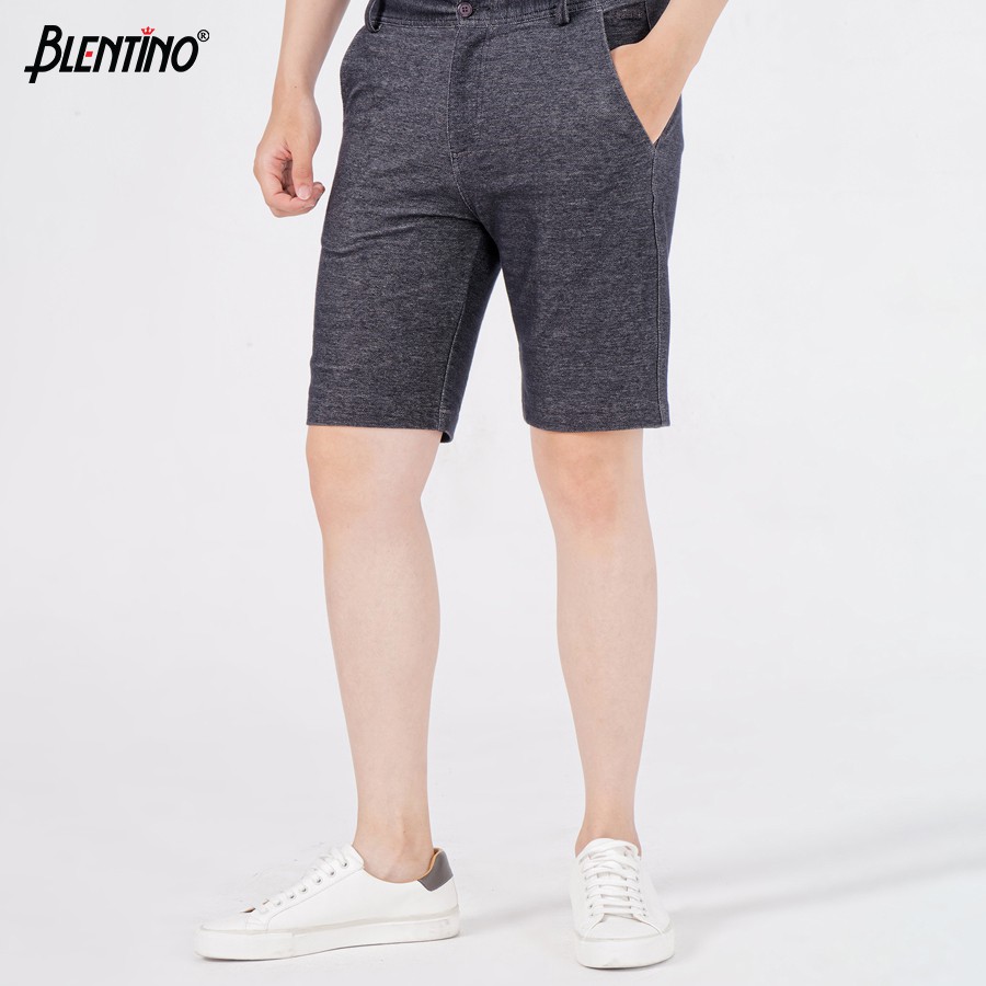Quần Short Nam Vải Da Cá Cotton Thoáng Mát BLENTINO BL-S01 Hàng Chính Hãng