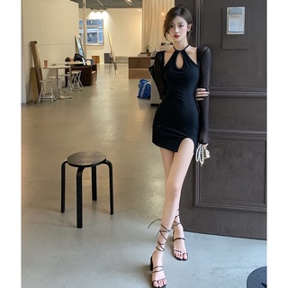 Đầm body cột cổ Ulzzang(sẵn)