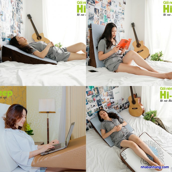 [SẢN PHẨM MỚI] GỐI NÊM HI-SLEEP CAO 18CM - Chống Trào Ngược Dạ Dày Cho Người Lớn - HÀNG CHÍNH HÃNG