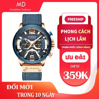 Đồng hồ nam CURREN chính hãng, chống nước cực tốt, dây da cao cấp