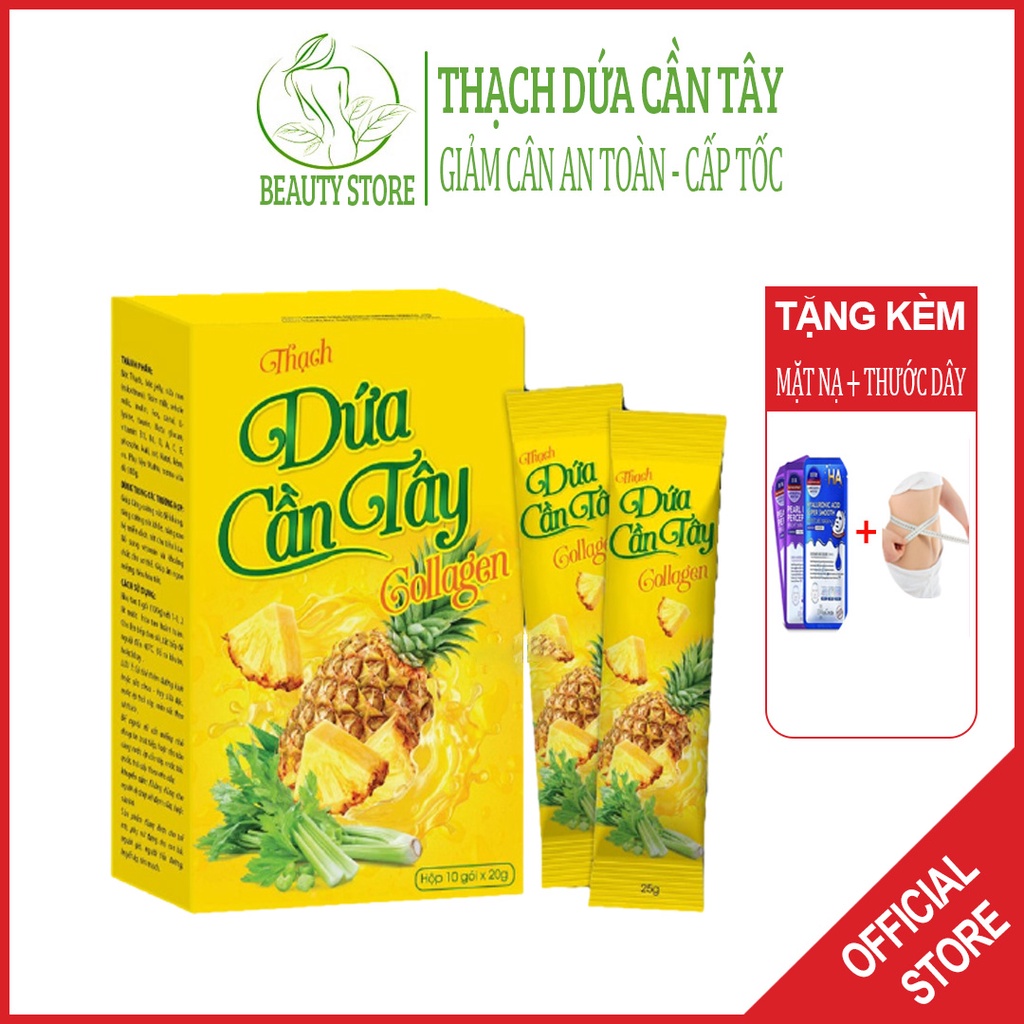 Thạch Dứa Cần Tây collagen Giảm Cân nhanh hiệu quả cấp tốc an toàn không