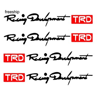 Set 4 decal dán Racing Development TRD cho tay nắm ô tô