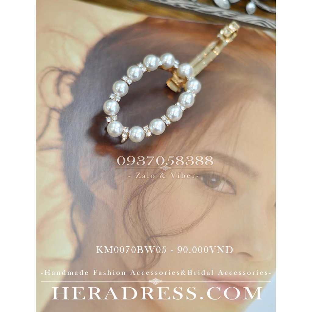 Kẹp tóc hạt KM0070BW05
