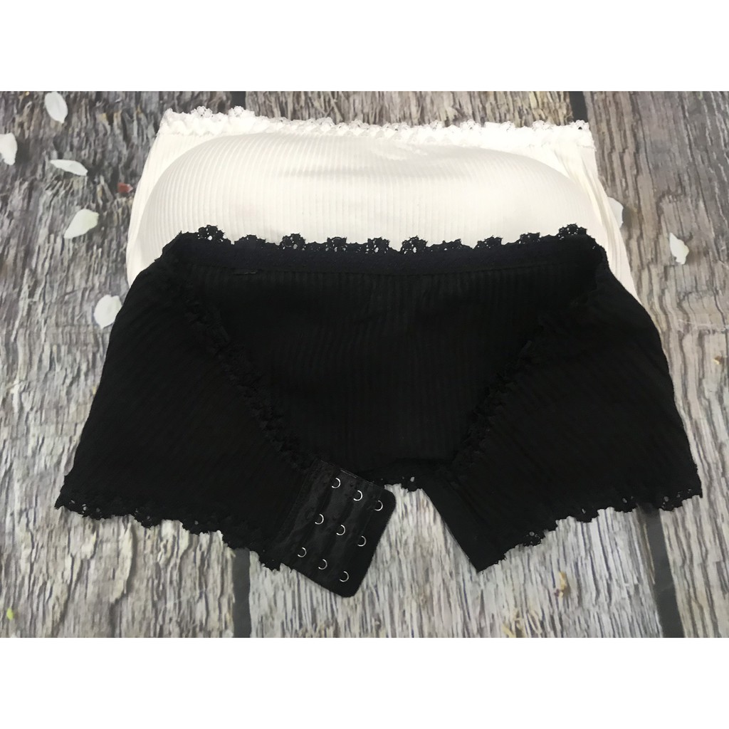 Áo lót bra viền hoa ren cup ngang ngực, bralette cotton co dãn tốt, Leblur | BigBuy360 - bigbuy360.vn