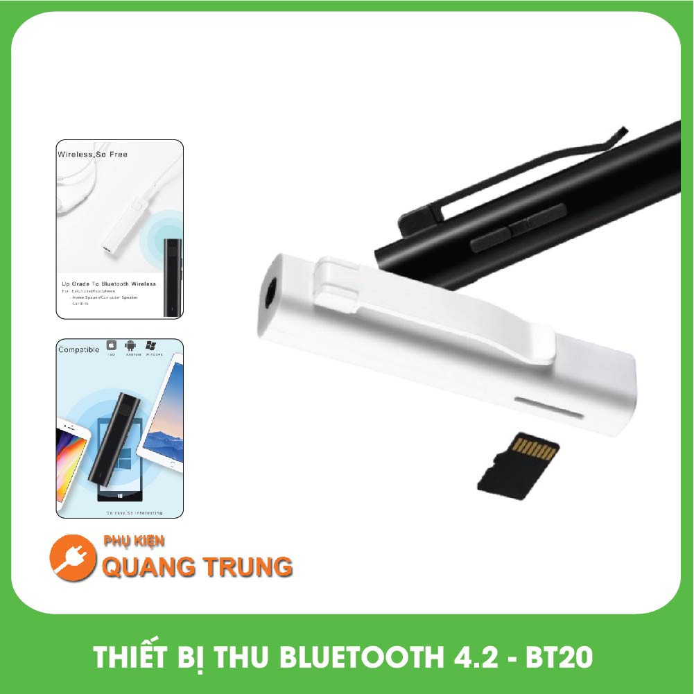 Thiết bị thu bluetooth BT20 công nghệ 4.2 - Nhỏ gọn âm thanh hay