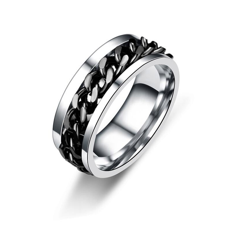 Nhẫn Thép Titan Kiểu Dáng Đơn Giản Hợp Thời Trang