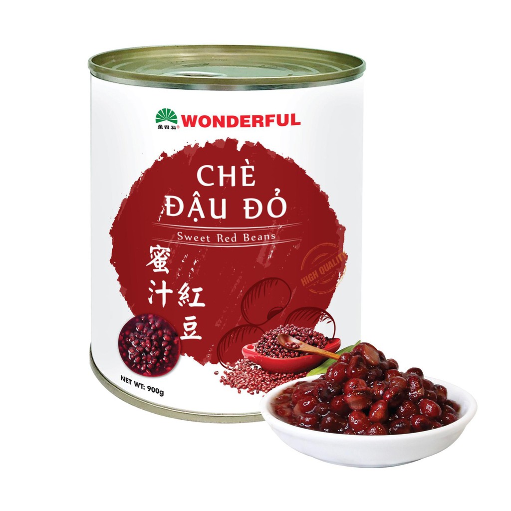 Chè Đậu Đỏ Đóng Hộp Wonderfull 900g