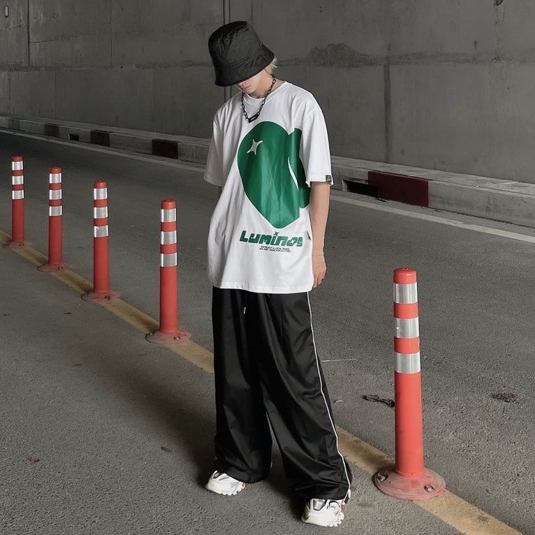 Áo Phông Oversize Twin Hearts, Áo Thun Form Rộng Nam Nữ, Brand Luminos