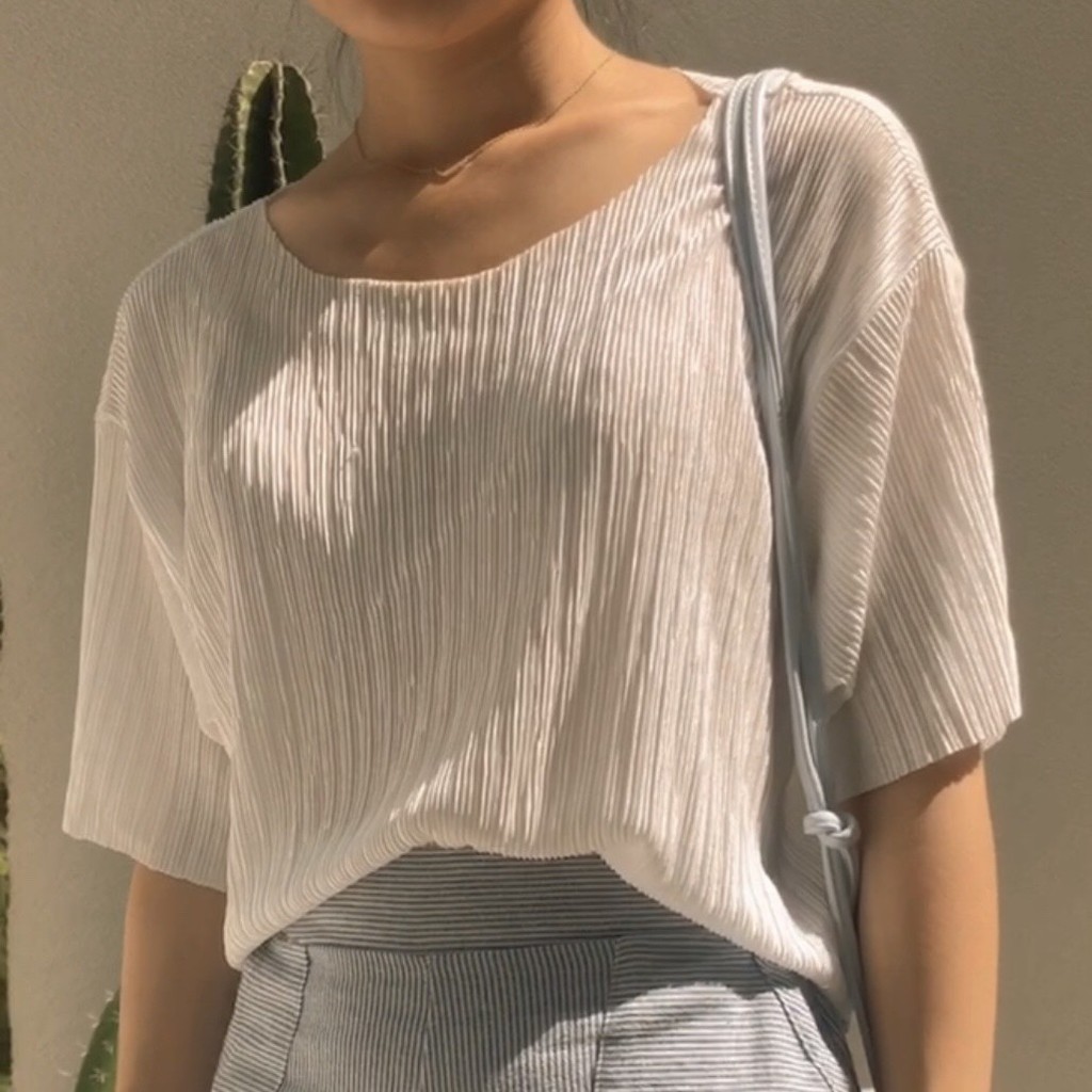 Plated Croptop - Croptop vải dập li - Sauvee s | BigBuy360 - bigbuy360.vn