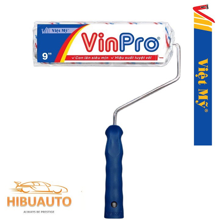 [ GIÁ TỐT ] Bộ 3 Cây Lăn Sơn VIỆT MỸ VinPro 2 Sọc 9in ( 23 cm )