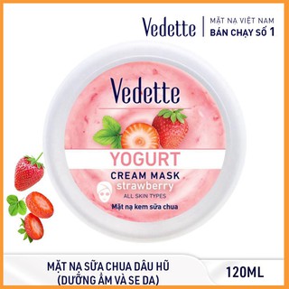 ❤️ mặt nạ kem sữa chua dâu 120ml vedette
