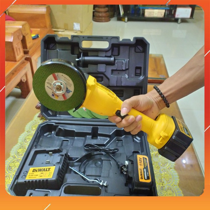 MÁY MÀI PIN DEWALT 118V TẶNG 5 LƯỠI CẮT SẮT-MÁY CẮT PIN