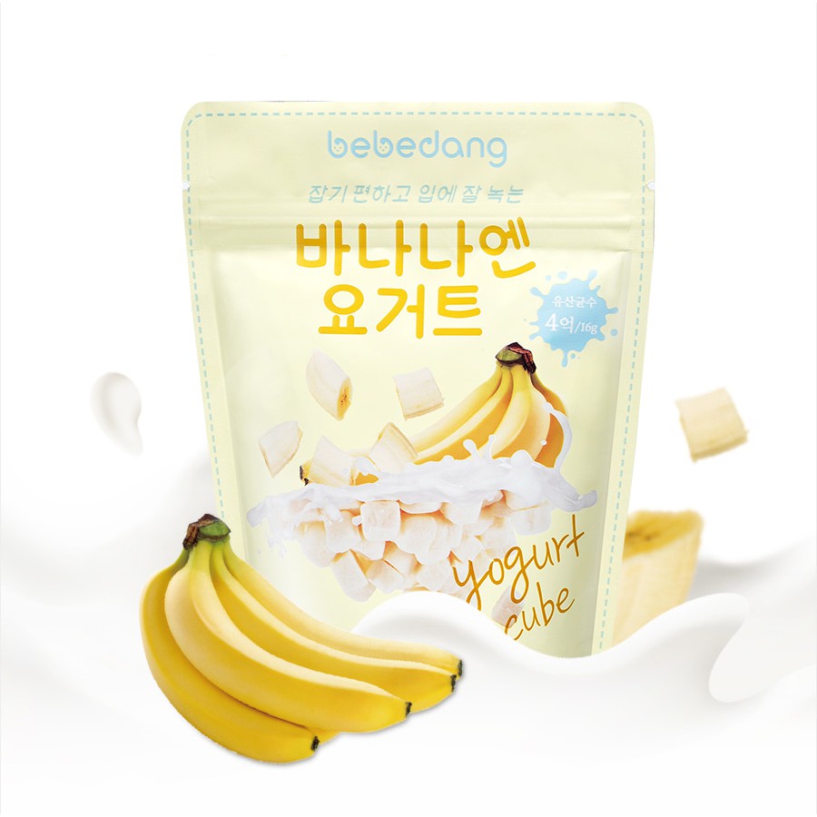 Sữa chua khô hoa quả sấy lạnh Bebedang nhập khẩu Hàn Quốc - Vị Chuối