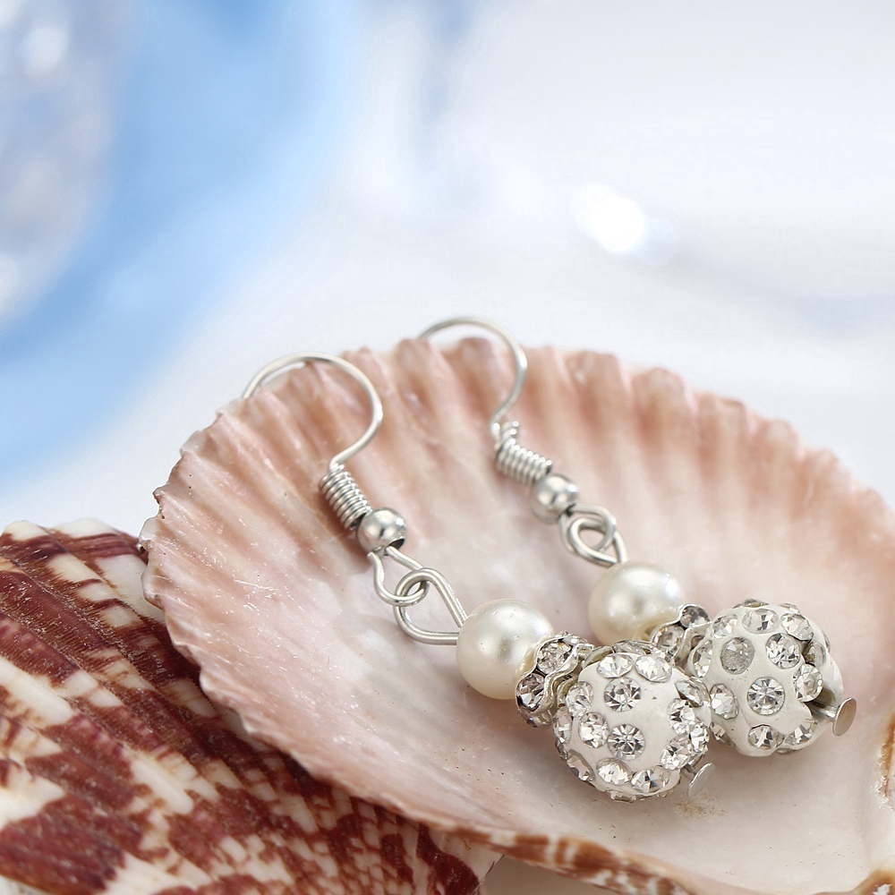 Set vòng cổ vòng tay khuyên tai chuỗi ngọc trai thời trang cao cấp cho nữ