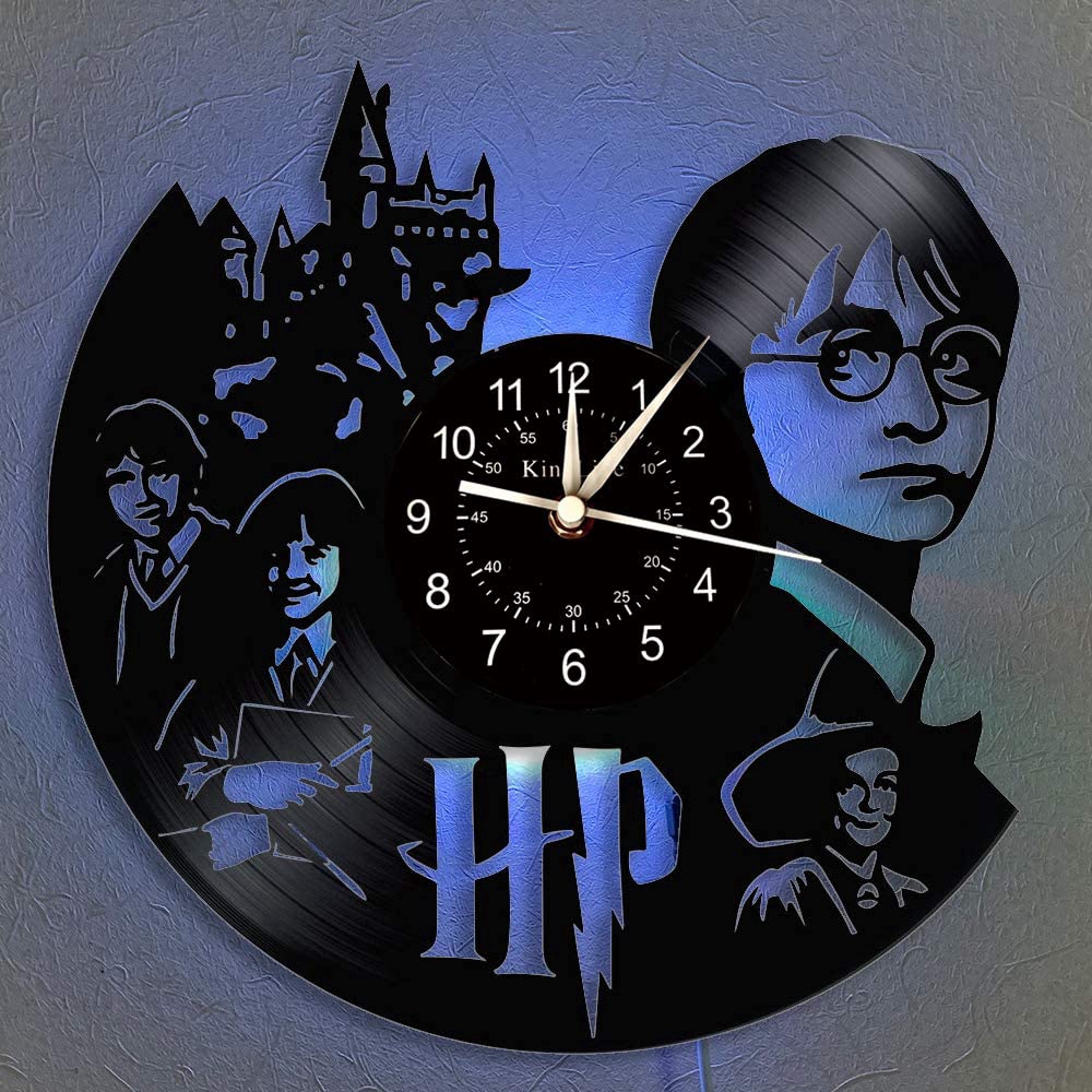 Đồng Hồ Treo Tường Hình Đĩa Than 12 "phong Cách Harry Potter Độc Đáo