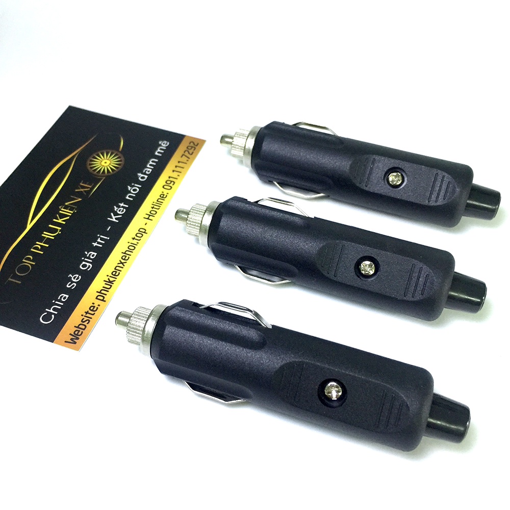 Giắc đực chân cắm nguồn tẩu và ổ cắm nguồn tẩu ô tô 12-24V, 10A