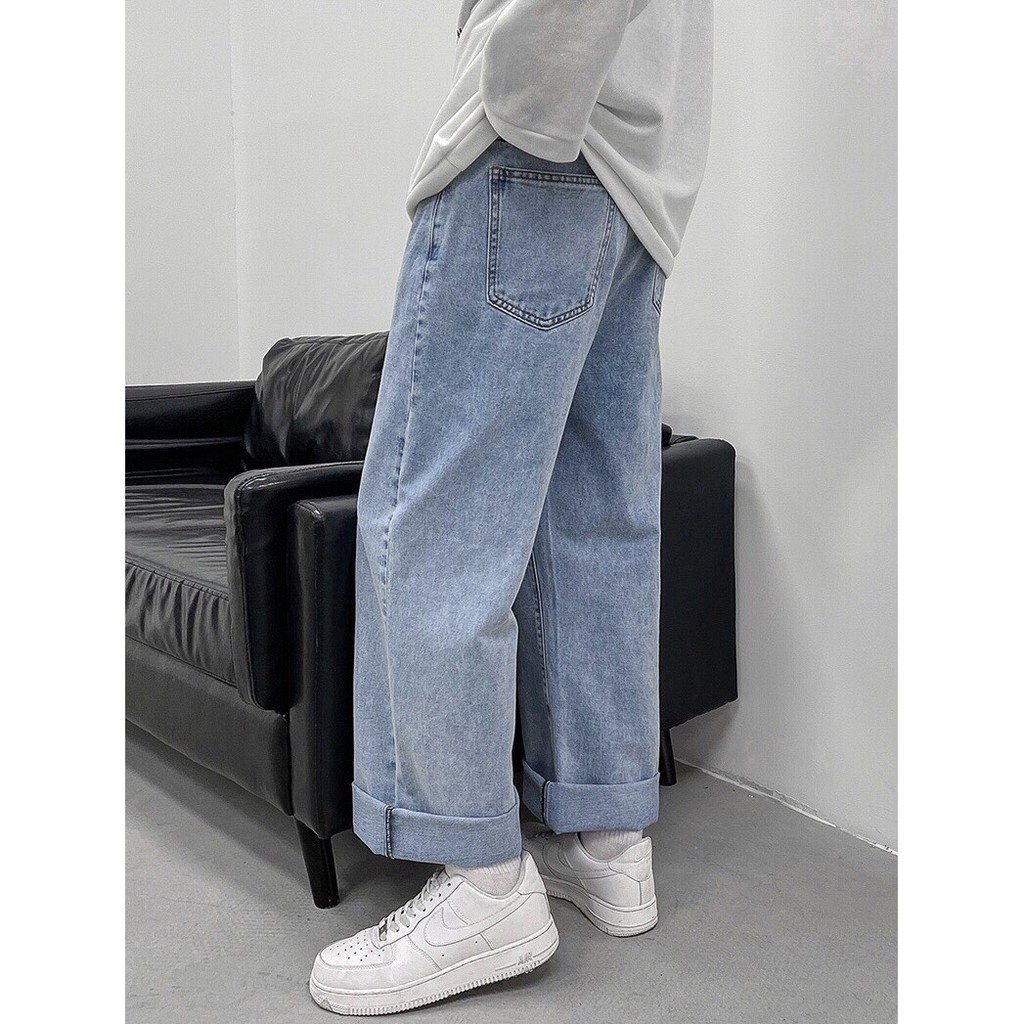 Quan Jean, Baggy nam unisex Ông Suông, Rộng Trơn 2021 TRR-01