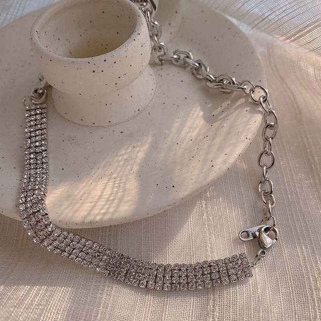 Dây Chuyền Choker Hạt Đá , Vòng Cổ Đính Hạt Sang Chảnh