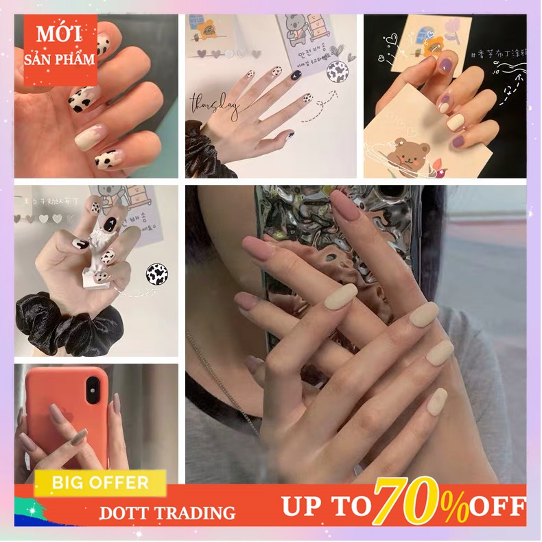 Miếng dán móng tay họa tiết dễ thương chống thấm nước chất lượng cao