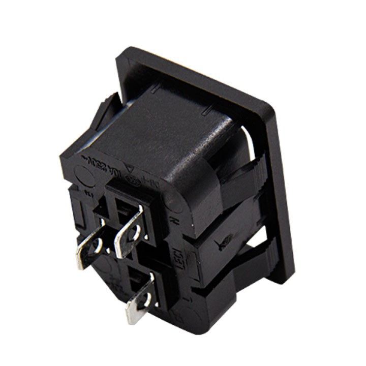 Ổ cắm nguồn 3 lỗ cắm 250V-10A, ổ cắm 3 lỗ , ổ cắm 3 chỗ