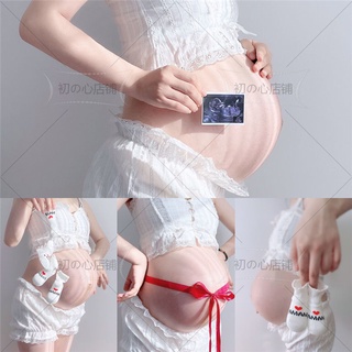 Set quần áo chụp ảnh nghệ thuật cho mẹ bầu