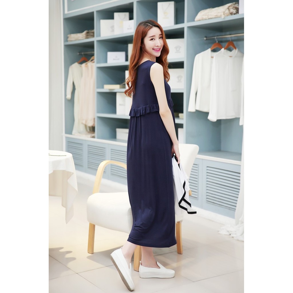 Đầm bầu thun 💖 Dáng dài maxi cotton ĐẸP+