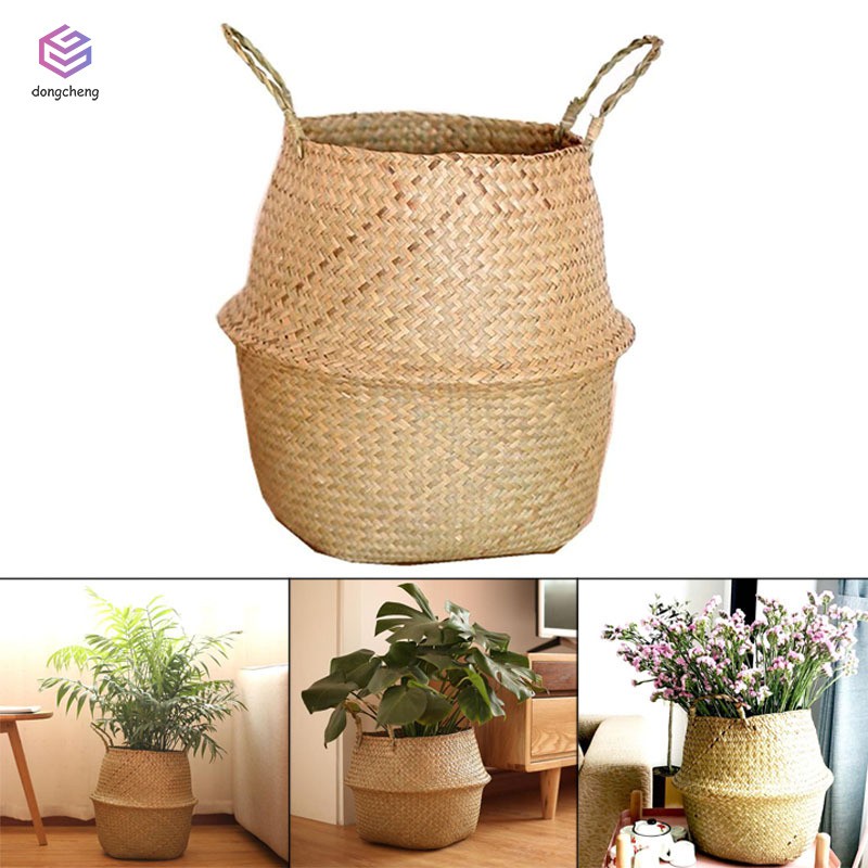 Giỏ đan sợi mây treo đựng hoa khô tiện dụng