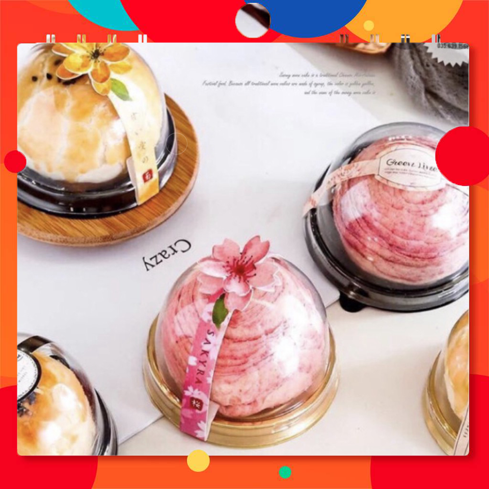 10 hộp PET tròn đựng bánh trung thu Đài Loan 70-80