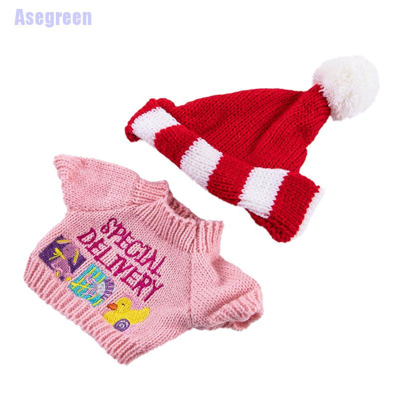 Áo/ khăn choàng/ mũ thiết kế thời trang cho búp bê nhồi bông 30cm