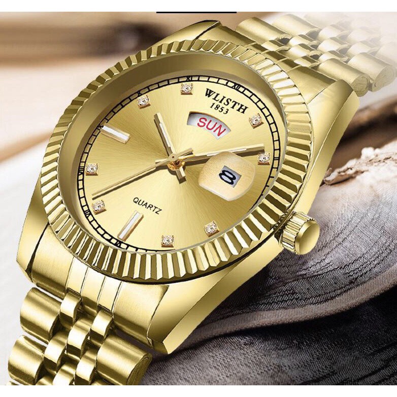 Đồng Hồ Nam Cao Cấp Wlisth R-33 Dây Thép Không Gỉ, Tráng Sapphiare, Kim Dạ Quang ( Mã: WL1X)
