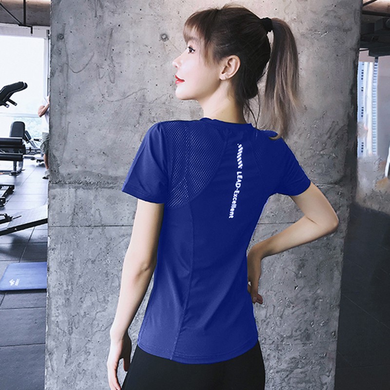 Áo tập yoga nữ tay ngắn Louro LA38, kiểu áo tập Gym nữ , Yoga, Zumba chất liệu siêu co giãn 4 chiều, thoáng mát