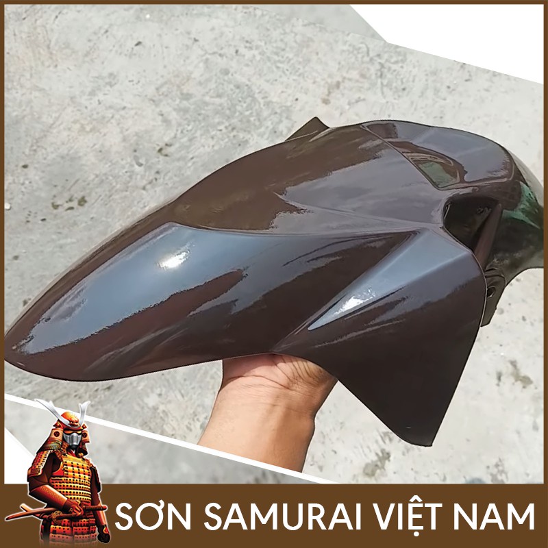 COMBO Sơn Samurai màu nâu hạt dẻ H391 gồm 3 chai đủ quy trình độ bền cao (Lót 2K04 - Màu H391 - Bóng 2K01)