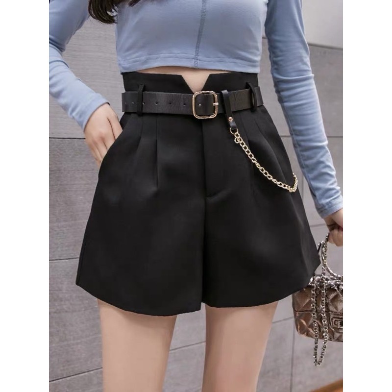 Quần short nữ cạp V vải tuyết mưa cao cấp M38