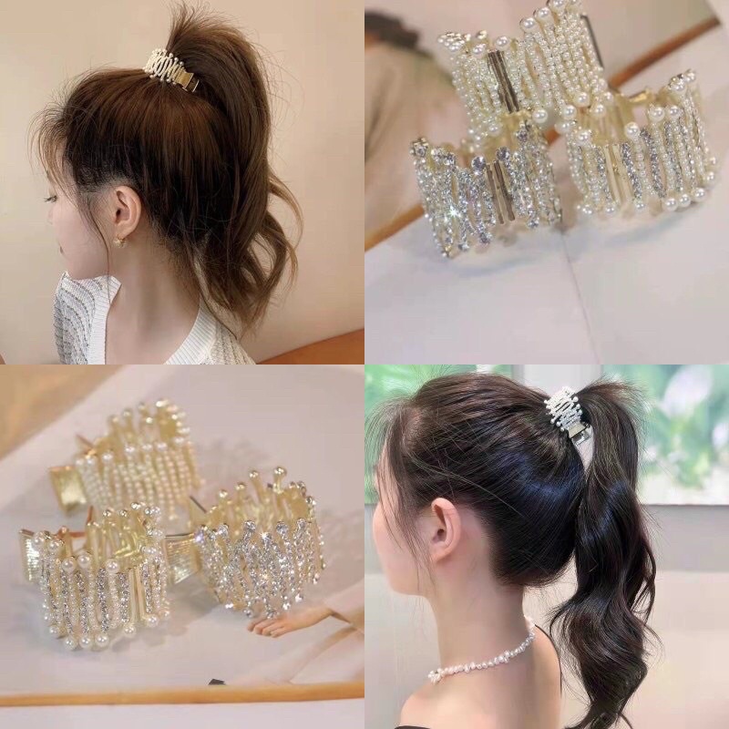 Kẹp càng cua đính đá sang chảnh
