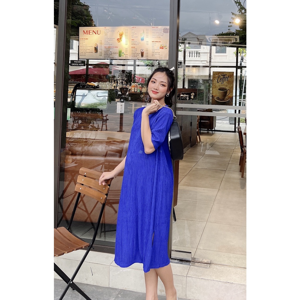 Đầm bầu suông xuống phố xinh xắn