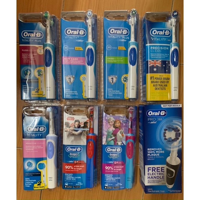 Bàn chải điện oral b vitality đức, úc đủ loại người lớn , bé trai , gái