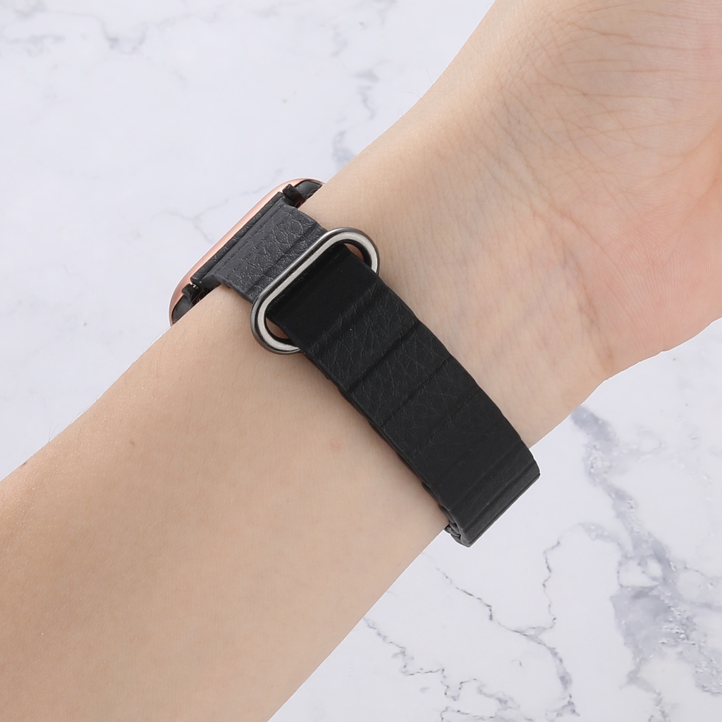 Dây Da Thay Thế Từ Tính Cho Đồng Hồ Thông Minh Apple Watch 44mm 40mm 41mm 45mm 38mm 42mm series 8 5 4 3 2 SE 6 7