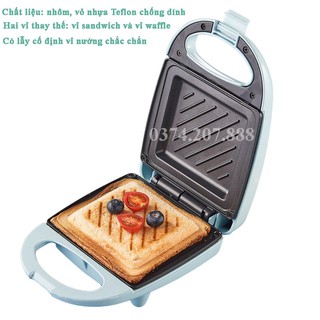 Máy kẹp nướng bánh mì, humberger, sandwich, rán trứng, nướng thịt 2 mặt mini đa năng