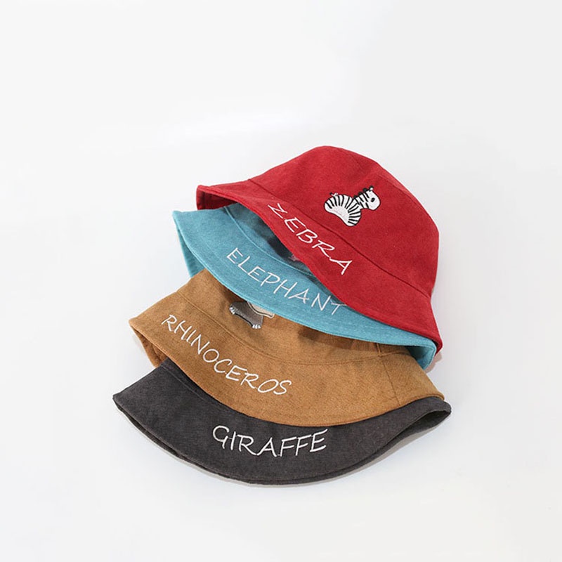 Nón Bucket Chất Liệu Cotton Mềm In Chữ Thời Trang Xuân Hè Cho Bé
