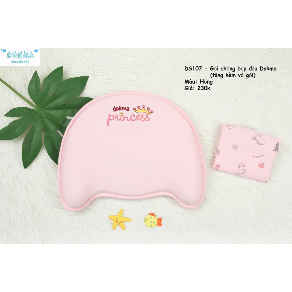 Dokma - Gối cao su non chống bẹp đầu cho bé