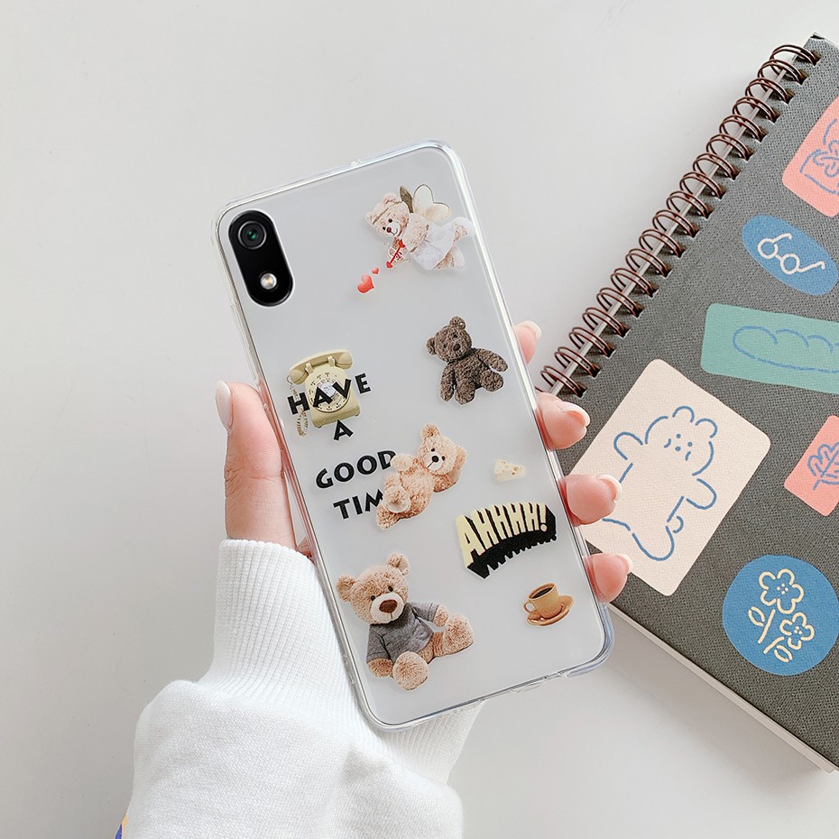 Ốp điện thoại tpu silicon trong suốt in họa tiết độc đáo bảo vệ cho Xiaomi Redmi 7 7a Redmi7