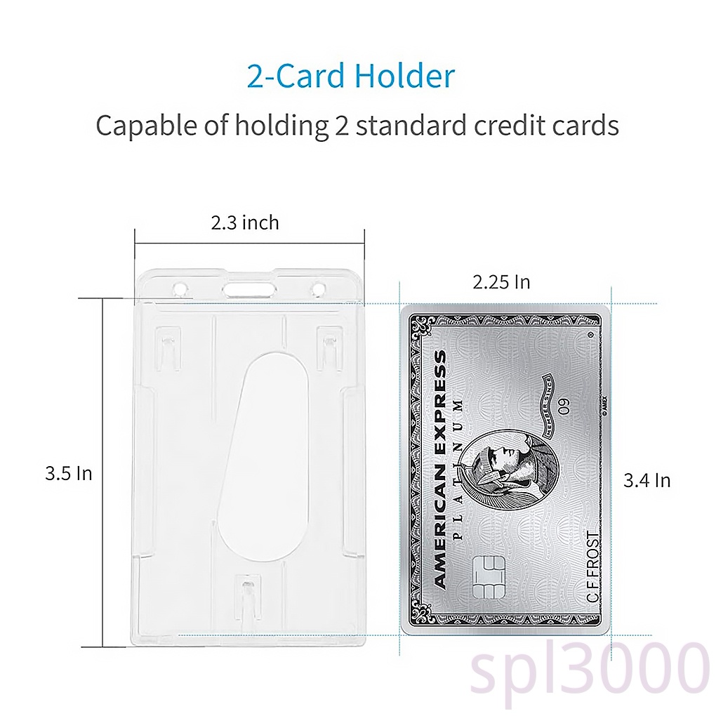 Hộp đựng thẻ ID bằng nhựa cứng trong suốt tiện dụng