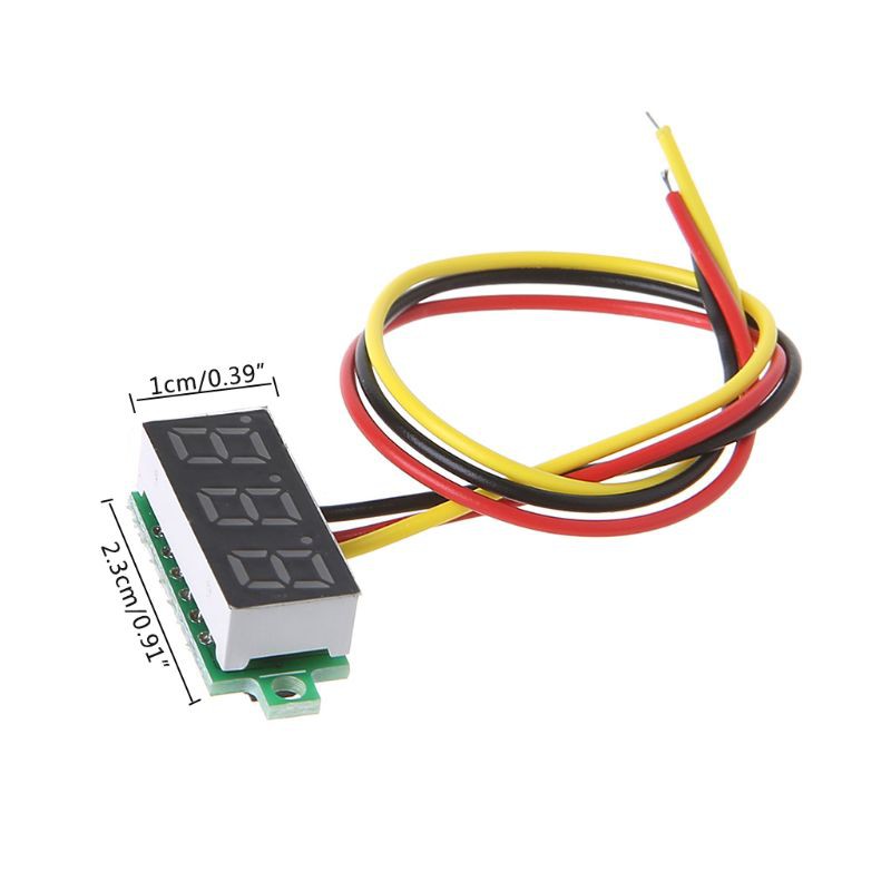 Vôn kế điện tử 0.28 inch DC 0-100V 3 có đèn LED