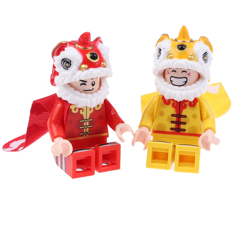 Đồ chơi lego múa rồng múa sư tử phong cách Trung Hoa năm mới dành cho trẻ em