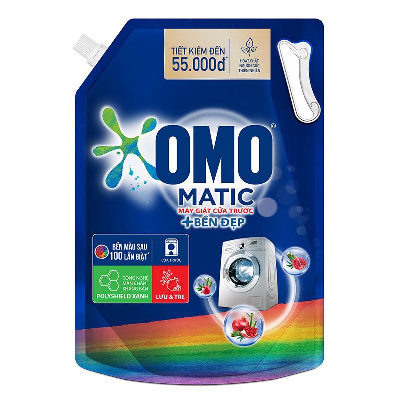 Nước Giặt Omo Matic Chuyên Dụng Cửa Trước Khử mùi thư thái / Bền đẹp 2.9KG