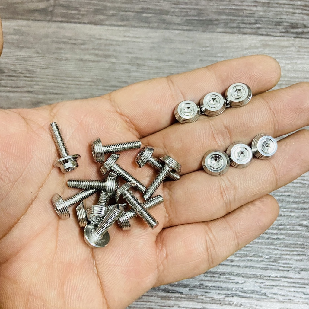 Ốc salaya inox lắp dàn áo, gác chân, đĩa phuộc xe máy từ 4ly, 5ly, 6ly, 8ly đầy đủ kích thước