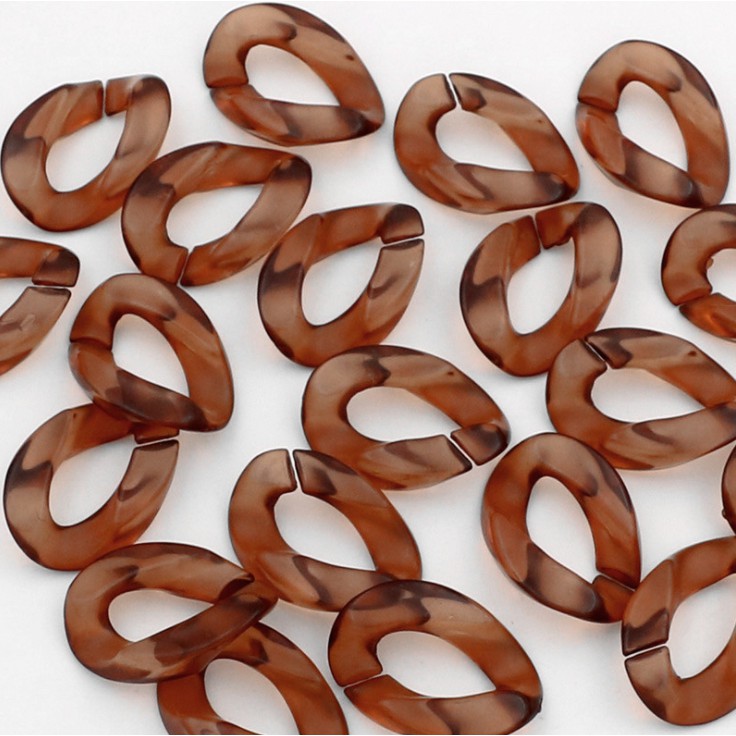 Vòng Đeo Tay Nhựa Acrylic Trong Suốt 23x17mm Có Khóa Dạng Xích Màu Sắc